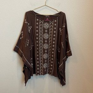Johnny Was Embroidered Dolman Sleeve Top Size Medium